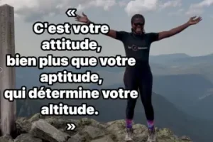 Elvire au sommet Au sommet du Mont Albert en randonnée.