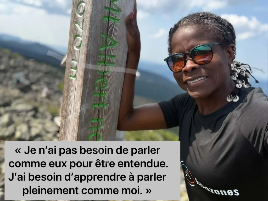 Elvire au sommet Au sommet du Mont Albert en randonnée.