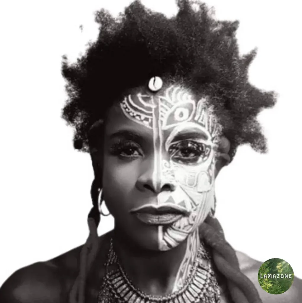 Portrait artistique de femme.